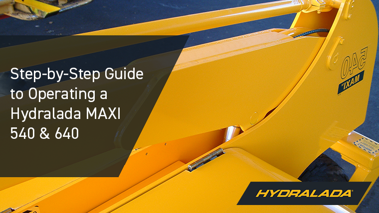 Operating a MAXI 540 and 640